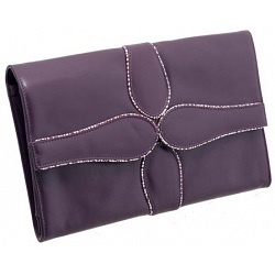 Yoshi Lawton Flap Over Leather Clutch Bag / Evening Bag