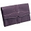 Yoshi Lawton Flap Over Leather Clutch Bag / Evening Bag Plum