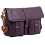 Yoshi Lynbrook Flap Over Leather Satchel / Shoulder Bag Plum / Tan