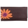 Yoshi Mabelle Flower Applique Large Flap Over Leather Purse