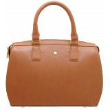 Yoshi Margot Cross-Grain Leather Zip Top Grab Bag / Handbag