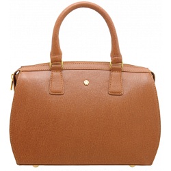 Yoshi Margot Cross-Grain Leather Zip Top Grab Bag / Handbag