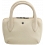 Yoshi Marylebone Grab Bag / Dual Zip Around Mini Leather Handbag Cream