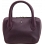 Yoshi Marylebone Grab Bag / Dual Zip Around Mini Leather Handbag Plum