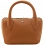 Yoshi Marylebone Grab Bag / Dual Zip Around Mini Leather Handbag Tan