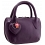 Yoshi Marylebone Dual Zip Around Mini Leather Grab Bag / Handbag Plum