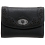 Yoshi Maryport Leather Purse with Cut-Out Flower Detail Black