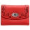 Yoshi Maryport Leather Purse with Cut-Out Flower Detail Red