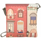 Yoshi The Neighbours Applique Leather Across Body Bag / Handbag