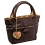 Yoshi Oakdale Medium Leather Tote Bag / Grab Bag Chocolate