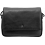 Yoshi Richmond Flap Over Bag / Leather Shoulder Bag Black