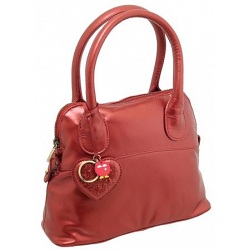 Yoshi Rosendale Mini Dome Shaped Metallic Grab Bag / Leather Handbag