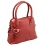 Yoshi Rosendale Mini Dome Shaped Metallic Grab Bag / Leather Handbag Red Metallic