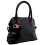 Yoshi Rosendale Mini Dome Shaped Grab Bag / Leather Handbag Black