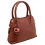 Yoshi Rosendale Mini Dome Shaped Grab Bag / Leather Handbag Chestnut