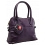 Yoshi Rosendale Mini Dome Shaped Grab Bag / Leather Handbag Plum
