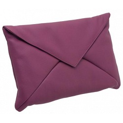 Yoshi Roxy Leather Envelope Clutch Bag / Evening Bag
