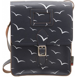 Yoshi Rushmore Bird Print Leather Across Body Bag / Satchel