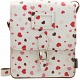 Yoshi Rushmore Heart Print Across Body Leather Satchel