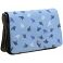 Yoshi Suzy Leather Clutch Bag with Detachable Shoulder Strap (Navy Print)
