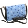 Yoshi Suzy Leather Clutch Bag with Detachable Shoulder Strap (Navy Print)