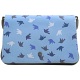 Yoshi Suzy Leather Clutch Bag with Detachable Shoulder Strap (Navy Print)