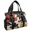 Yoshi Tabitha Hand Woven Tapestry Shoulder Bag / Leather Handbag Black / Vanilla