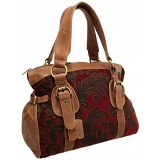 Yoshi Tabitha Hand Woven Tapestry Shoulder Bag / Leather Handbag