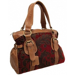 Yoshi Tabitha Hand Woven Tapestry Shoulder Bag / Leather Handbag