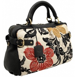 Yoshi Tallulah Large Hand Woven Tapestry Shopper Bag / Leather Grab Bag