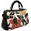 Yoshi Tallulah Large Hand Woven Tapestry Shopper Bag / Leather Grab Bag Black / Vanilla