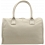 Yoshi Tanaka Rainbow Zip Large Leather Grab Bag Cream