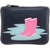 Yoshi Wellies Applique Leather Zip Coin Purse