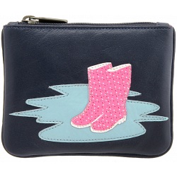 Yoshi Wellies Applique Leather Zip Coin Purse