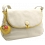 Yoshi Wissage Flapover Leather Shoulder Bag / Handbag Cream 