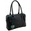 Yoshi Woodbury Large Leather Shoulder Bag / Handbag Black / Green