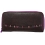 Yoshi Woodbury Large Leather Zip Round Purse Chocolate / Plum