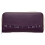 Yoshi Woodbury Large Leather Zip Round Purse Plum / Grey