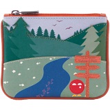 Yoshi Yoshi-Mite National Park Applique Leather Zip Top Coin Purse