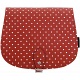 Yoshi Topher Leather Cartridge Satchel with Red Polka Dots Print