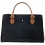 Yoshi Pacquin Cross-Grain Leather Tote Bag Navy / Tan
