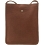 Yoshi Ruffalo Natural Leather Across Body Bag Brown