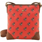 Yoshi Garner Canvas Across Body Bag with Leather Trim (Dog Print)