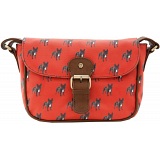 Yoshi Kitsch Canvas Cartridge Bag with Leather Trim (Dog Print)