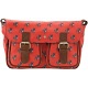 Yoshi Monaghan Canvas Satchel with Leather Trim (Dog Print)