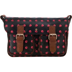 Yoshi Monaghan Canvas Satchel with Leather Trim (Yoshi Print)