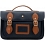 Yoshi Dewhurst Cross-Grain Leather Satchel / Small Work Bag Navy / Tan 
