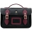 Yoshi Dewhurst Cross-Grain Leather Satchel / Small Work Bag Black / Maroon 