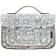 Yoshi Dewhurst House Print Leather Satchel / Small Work Bag