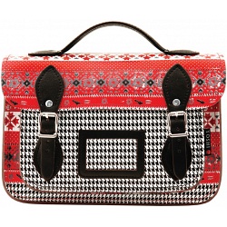 Yoshi Dewhurst Navajo Print Leather Satchel / Small Work Bag